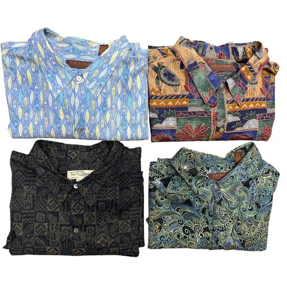 Tori Richard Other - Tori Richard Lot of 4 100% Cotton Lawn Button Up Shirt Men Size 5XB Tropical